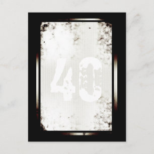 40th Birthday Postmodern Minimalist Postcard