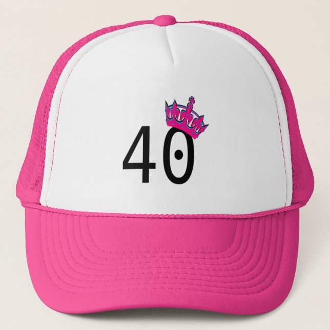 40TH Birthday Princess Trucker Hat (Front)