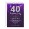 40th Birthday - Purple Silver