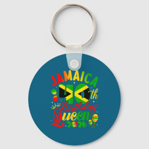 40th Birthday Queen Jamaica Girl Matching Party 20 Key Ring