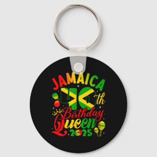 40th Birthday Queen Jamaica Girl Matching Party 20 Key Ring
