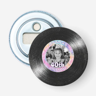 40th Birthday Rainbow Retro Bottle Opener