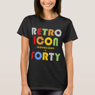 40th Birthday Retro Icon T-Shirt