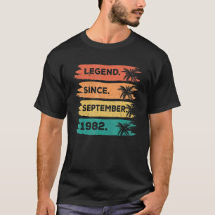 40th Birthday Retro Vintage Legend Since September T-Shirt