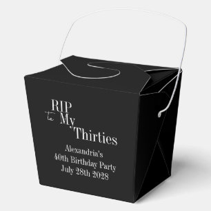 40th Birthday RIP 30s Party Favour Box
