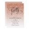 40th Birthday Rose Gold Ombre Glitter Invitation