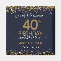40th Birthday Save the Date Magnet