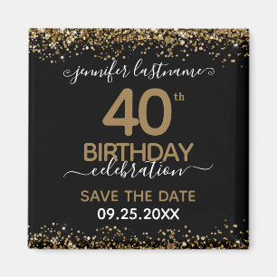 40th Birthday Save the Date Magnet