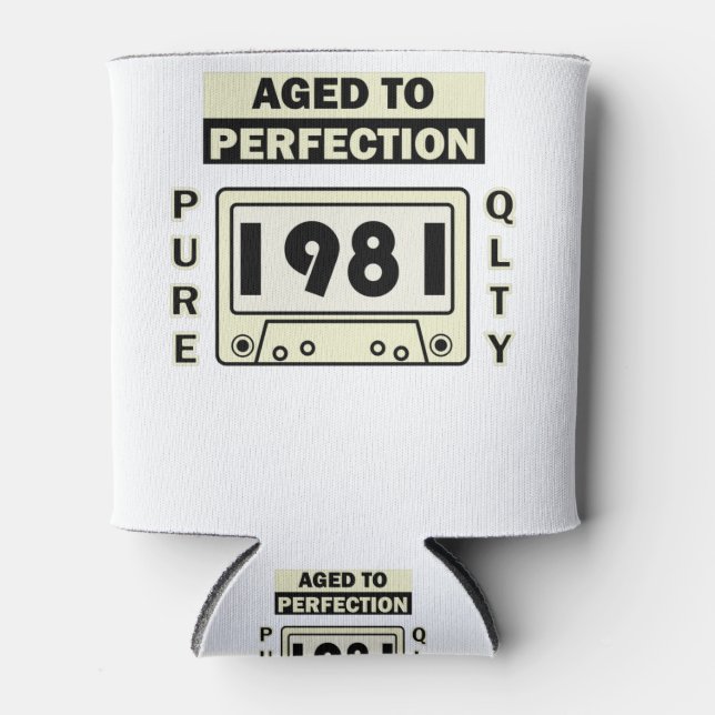 40th Birthday Shirt - 1981 Cassette Can Cooler (Front)