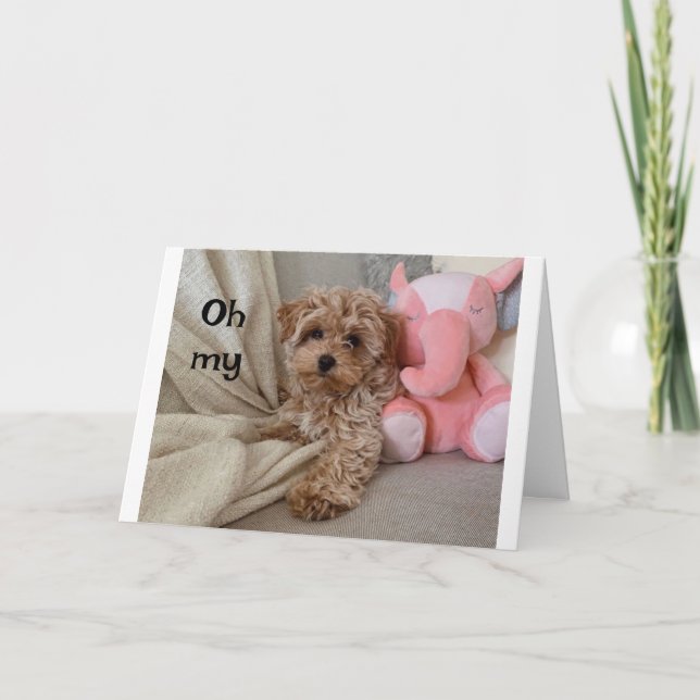 *40th BIRTHDAY* SOMETHING TO "BARK ABOUT" Card (Front)