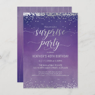 40th Birthday Surprise Party Invitation - Elegant