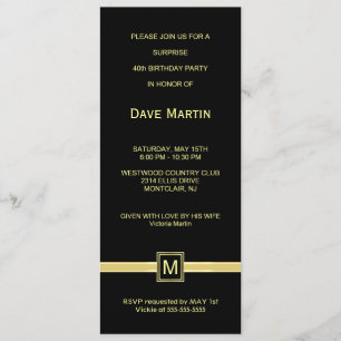 40th Birthday Surprise Party Invitations