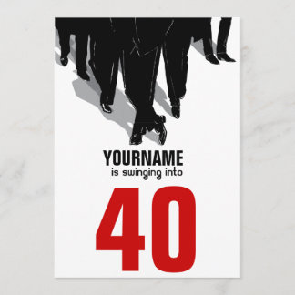 40th Birthday Swingers Rat Pack Party Invitation