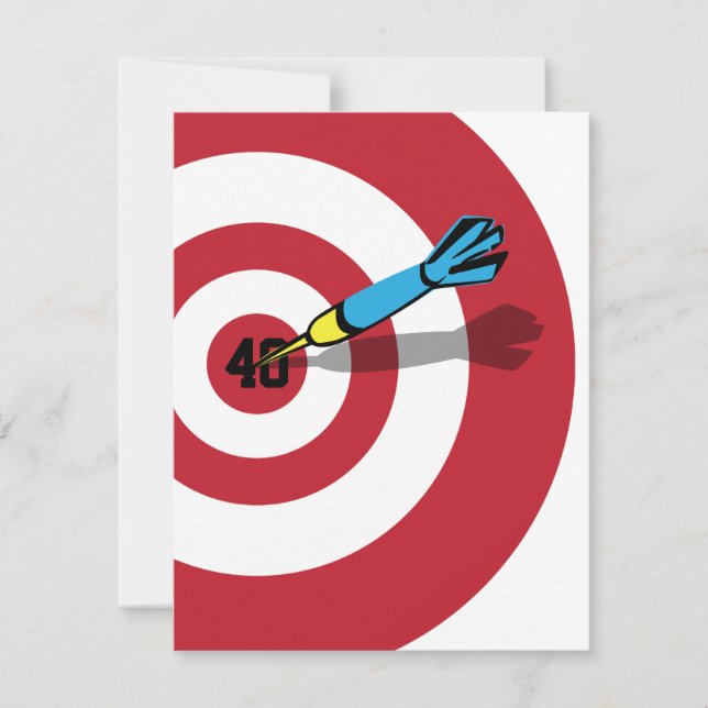 40th Birthday - Target Bullseye Invitation (Front)