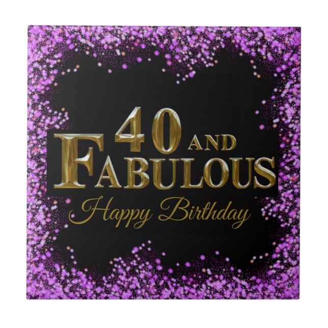 40th Birthday  Tile (Front)