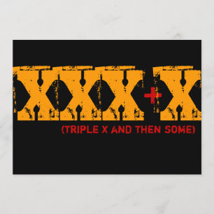 40th Birthday - Triple X and then Some Invitation