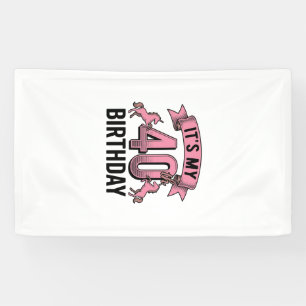 40th Birthday Unicorn Vintage Engraving Design_1 Banner