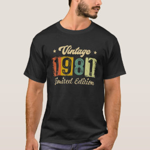 40Th Birthday Vintage 1981 Limited Edition 40 Year T-Shirt