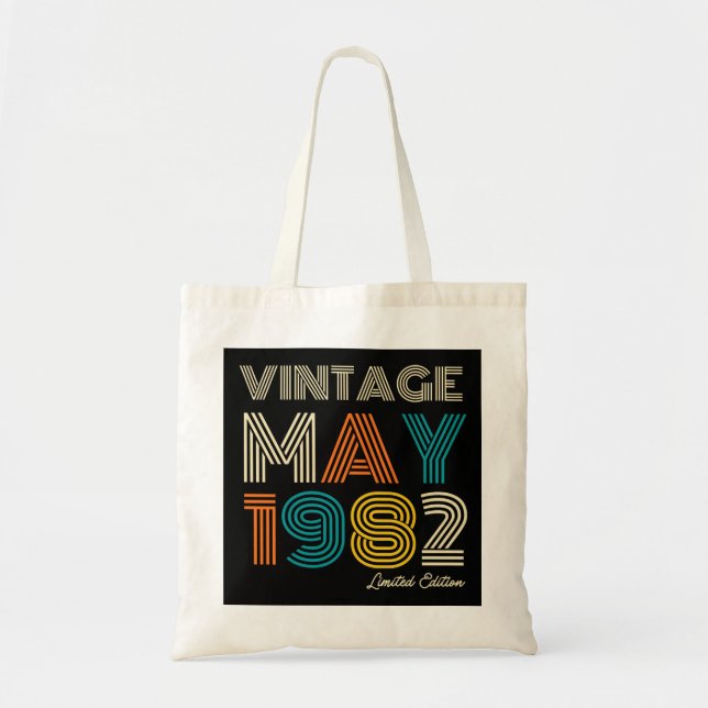 40th Birthday Vintage 1982 Limited Edition Tote Bag (Front)