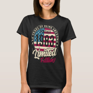 40th Birthday Vintage 1983 Bday Group 40 Years Old T-Shirt