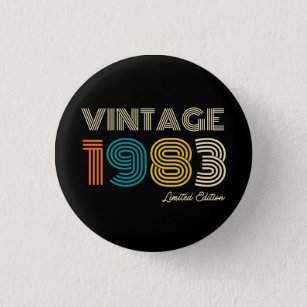 40th Birthday Vintage 1983 Limited Edition  3 Cm Round Badge