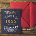 40th Birthday Vintage Blue Gold Add Name Year<br><div class="desc">Celebrate a 40th birthday with this unique, vintage blue and gold design. Featuring a classic vintage font and blue background, this design adds a special touch to any 40th birthday celebration. Personalise this design by customising the name and year to make it a special memento for any birthday. Create a...</div>