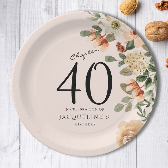 40th Birthday Vintage Floral Paper Plate (40th Birthday Vintage Floral Paper Plates
Discover the perfect addition to your loved one's party.)