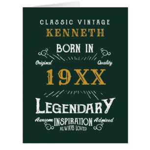 40th Birthday Vintage Green Gold Add Name Year