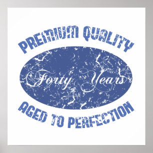 40th Birthday Vintage Humour Poster