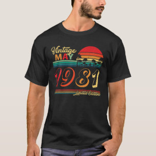 40Th Birthday Vintage May 1981 Limited Edition 40T T-Shirt
