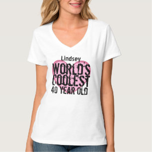 40th Birthday World's Coolest 40 Year Old E40B T-Shirt