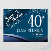 40th Class Reunion Elegant blue