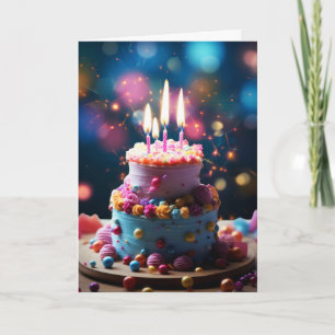 40TH FABULOUS BIRTHDAY CAKE GREETING CARD