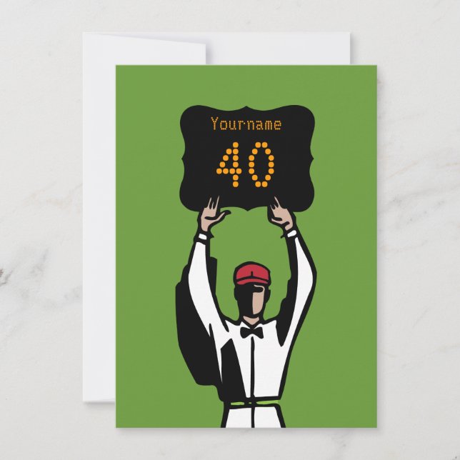 40th Football Birthday Party Invitation - Official (Front)