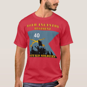 40th Infantry Regiment Buffalo Soldiers Charge X T-Shirt