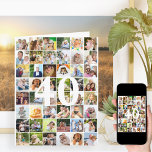 40th or Any Age Photo Collage Big Birthday Card<br><div class="desc">Photo template big birthday card which you can customise for any age and add up to 40 different photos. The sample is for a 40th Birthday which you can edit and you can also personalise the message inside and record the year on the back. The photo template is ready for...</div>