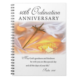 40th Ordination Anniversary, Cross Candle Notebook