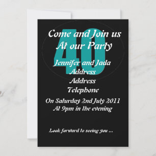 40th party invitation template