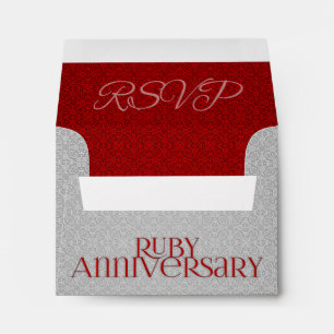 40th Ruby Anniverary Party RSVP Envelopes