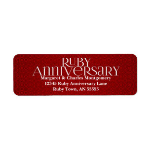 40th Ruby Anniversary Label