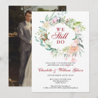40th Ruby Anniversary Vow Renewal Floral Photo