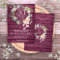 40th Ruby Red Wood Floral Wedding Anniversary