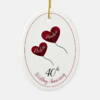 40th ruby wedding anniversary husband & wife gift