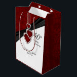 40th Ruby Wedding Anniversary Medium Gift Bag<br><div class="desc">Medium Gift Bags. 4 bags sizes available. Featuring a 40th, 52nd or 80th Ruby Wedding Anniversary Design ready for you to personalise. This design also works well for other events (Birthday, Engagement, Graduation, Just because, etc... ) by simply changing the text.✔Note: Not all template areas need changed. 📌If you need...</div>