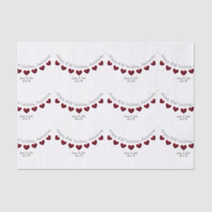 40th Ruby Wedding Anniversary personalised paper
