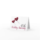 40th Ruby Wedding Anniversary red balloon
