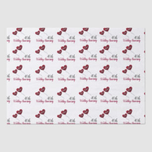 40th ruby wedding anniversary tissue paper