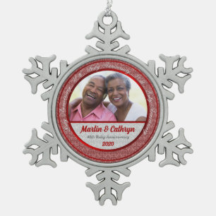 40th Ruby Wedding Annivsersary   Photo Ornament
