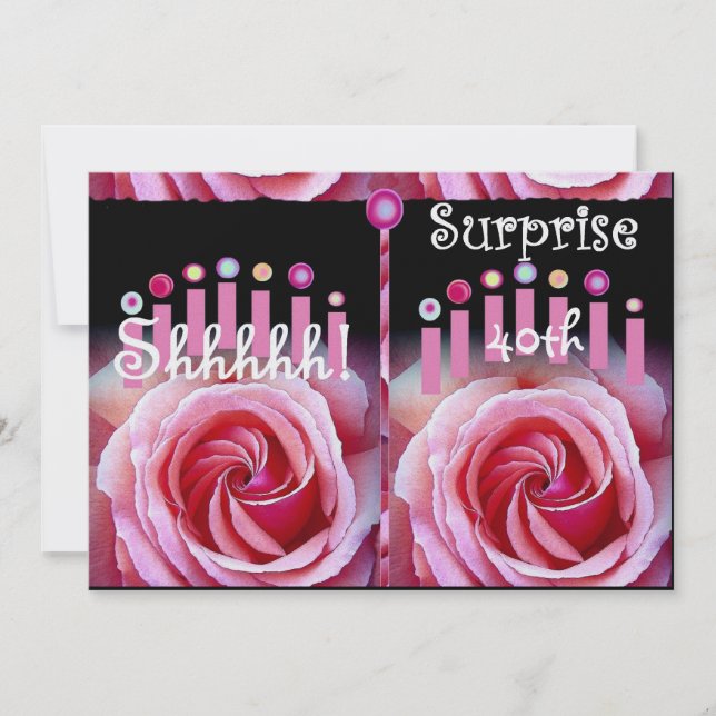 40th SURPRISE Birthday Party Invitation (Front)