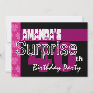 40th Surprise Birthday Pink Save the Date Set Invitation